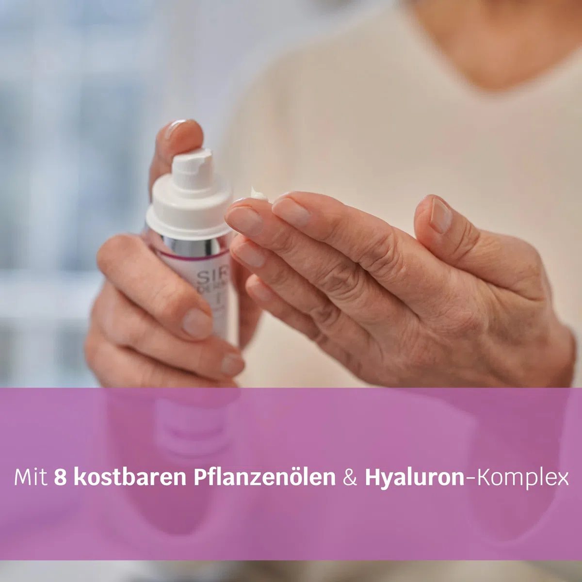 SIRIDERMA Ultimativ Nachtcreme | Basische Anti-Aging Gesichtscreme | Hyaluron und 8 Pflanzenöle | Vegan (ohne Parfum, 50 ml)