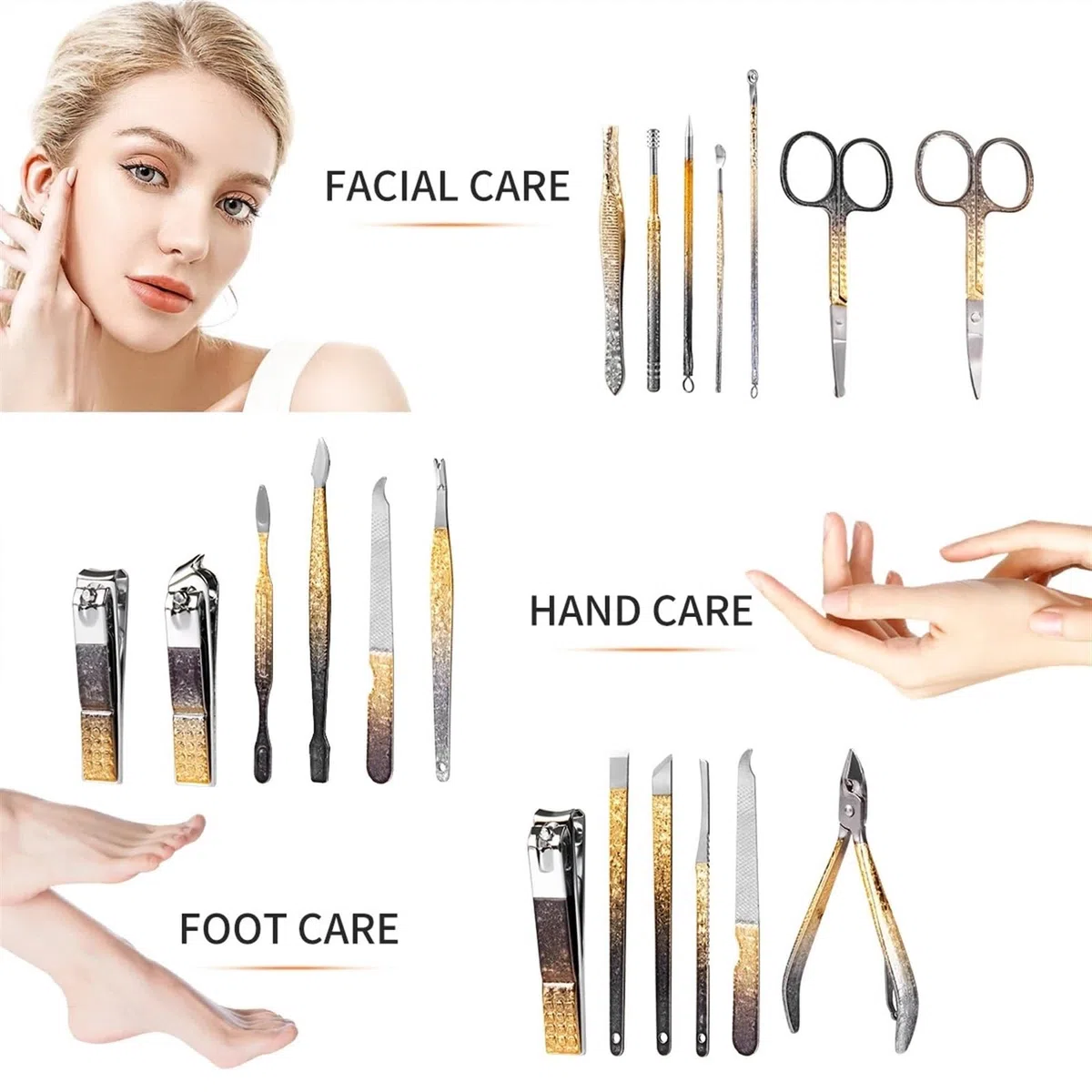 Nagelknipser, 8/12/18-teiliges Maniküre-Set, professionelles Pediküre-Set, Herren-Accessoires, Körperpflege-Set(12pcs)