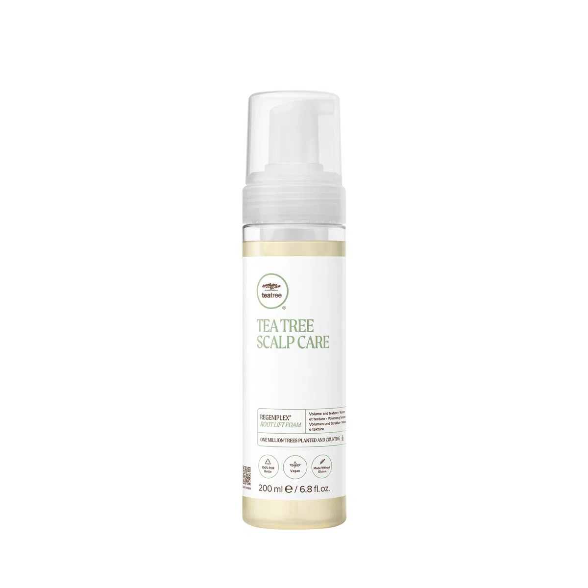 Tea Tree Anti-Thinning Root Lift Foam - Schaum-Festiger für eine verbesserte Haar-Struktur, Volumen-Mousse ideal für dünner werdendes Haar - 200 ml