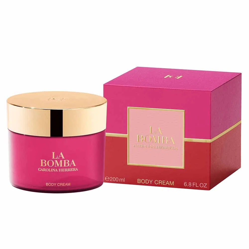 Carolina Herrera La Bomba Luxuriöse Körpercreme, 200ml, Reichhaltige Feuchtigkeitspflege in Eleganter Verpackung mit Goldakzenten