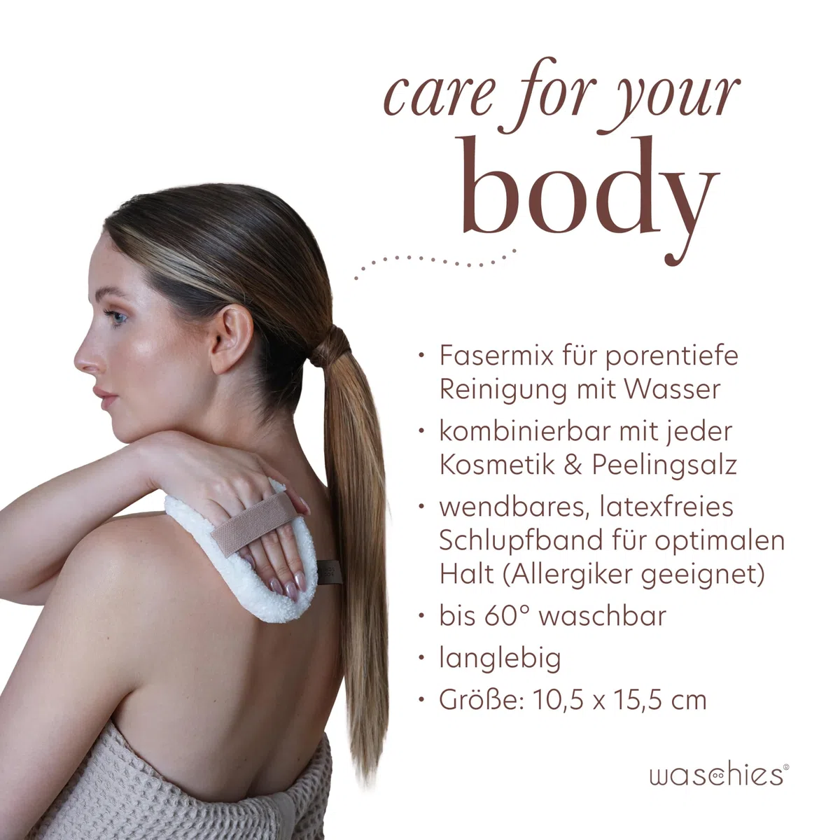 Waschies 7-tlg. All White Geschenkset für Frauen – Abschminkpads, Toner Pads & Peeling Pads – waschbar, wiederverwendbar
