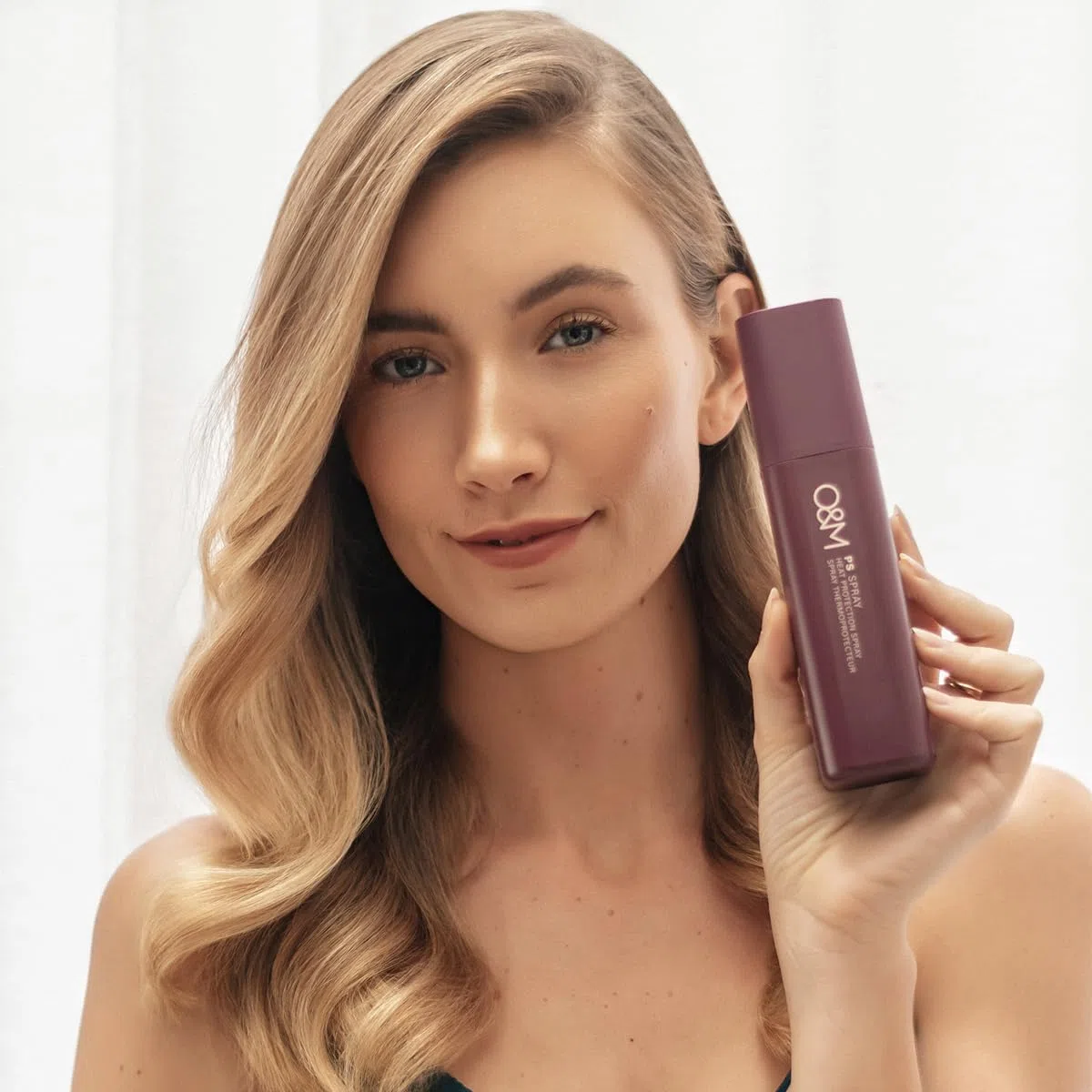 O&M PS Spray (150ml) – Hitzeschutz & UV-Schutz für alle Haartypen – Leichtes Pflegespray mit Camelina-Öl & Schwarzfichtenrinde – Vegan & tierversuchsfrei, ohne Sulfate & Silikone