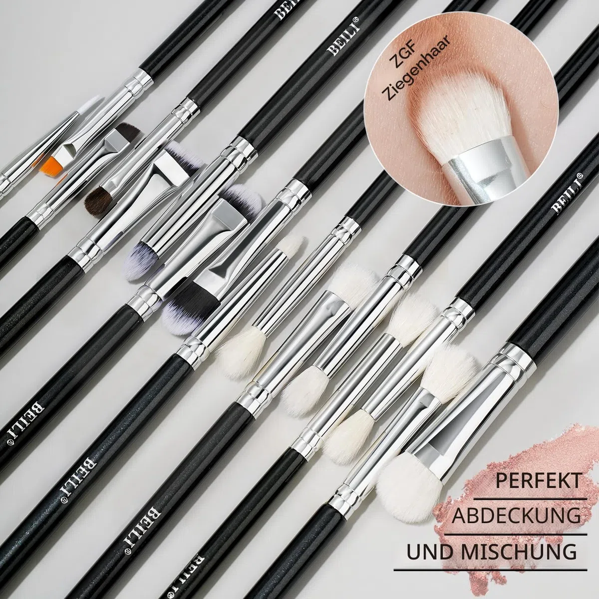BEILI Pinselset Makeup, Schminkpinsel Set, 30 Stück makeup pinsel set professionell mit Detail Lidschattenpinsel, Foundationpinsel, Rougepinsel, Contouringpinsel, Concealerpinsel, Highlighterpinsel