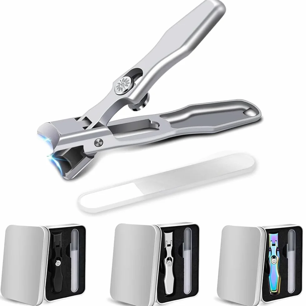 MightyClip Nagelknipser - Deutscher Edelstahl für Männer, Inklusive Nagelfeile und Aufbewahrungsbox (Silber)