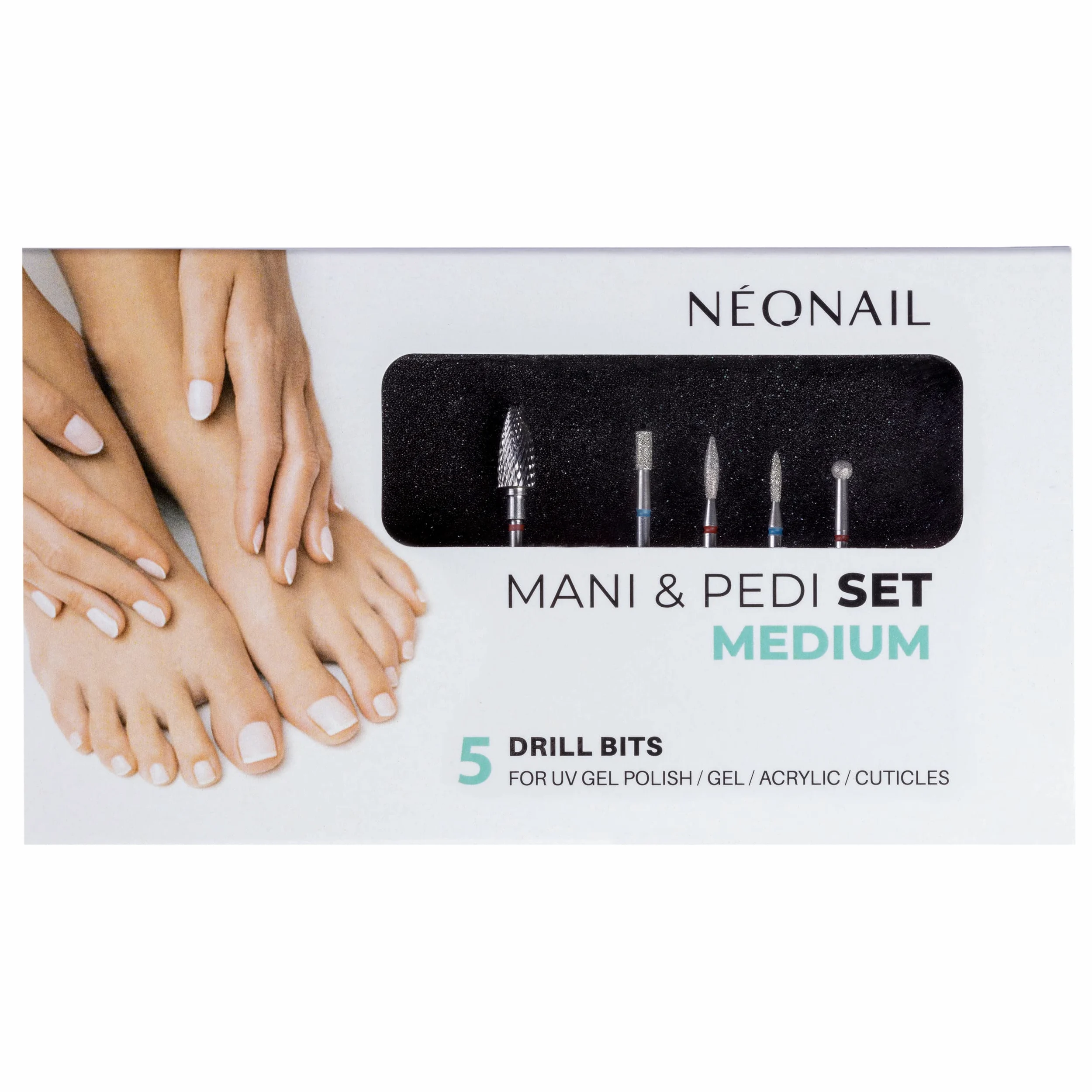 NÉONAIL Fräser Bits Set MEDIUM - Nagelfräser - Bit Set - Maniküre Set - Sets - Nagelse - Nagelfräser Für Gelnägel - Fräser Für Gelnägel - Pediküre Set - Nail Set - Nägel Set - Zubehör - Fräser