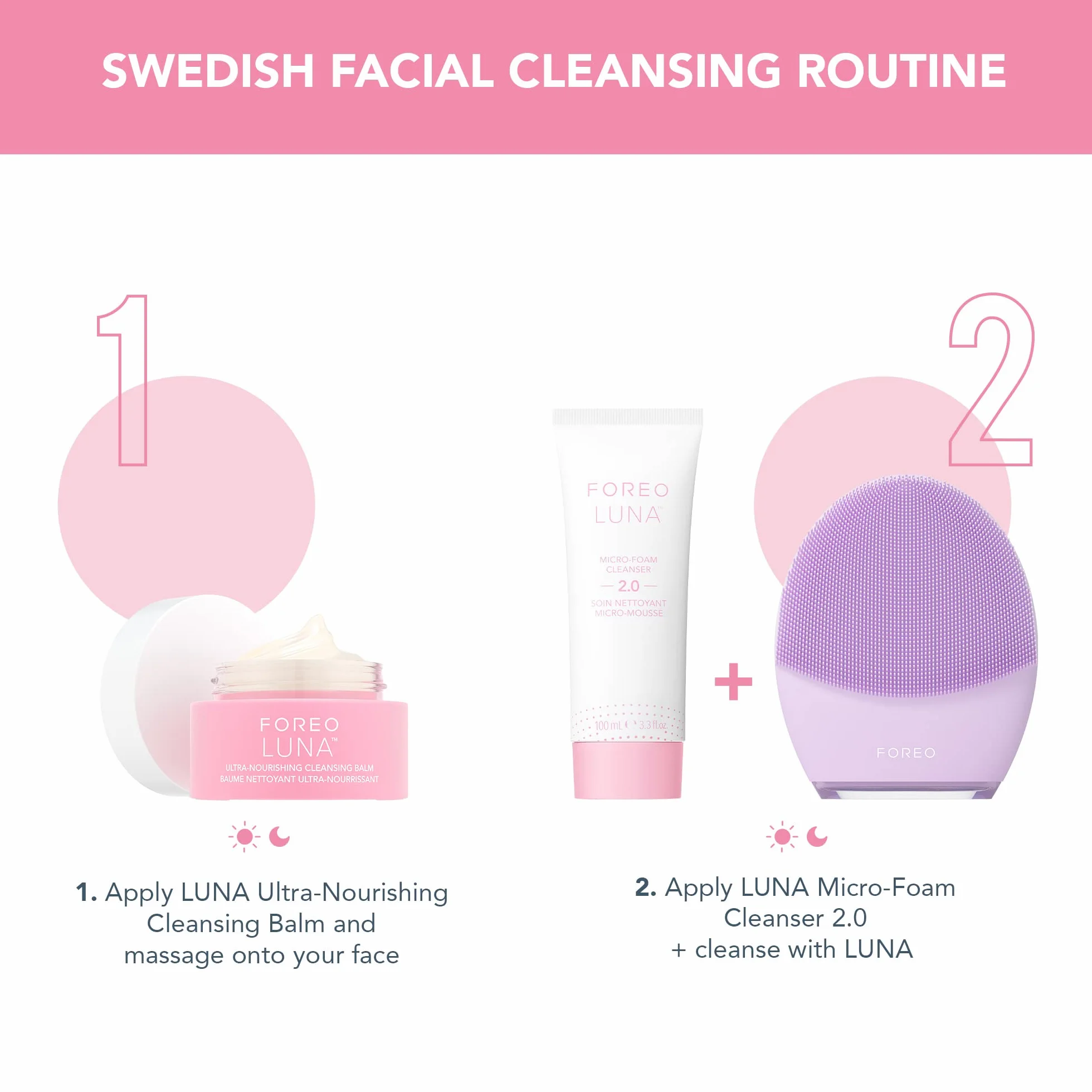 FOREO LUNA Micro-Foam Cleanser 2.0 – Gesichtsreinigung – Vitamin E - Aminosäuren - Mitesserentferner - Porenreiniger - Make Up Entferner – Reinigungsschaum Gesicht – Vegan – Gesichtspflege – 100 ml