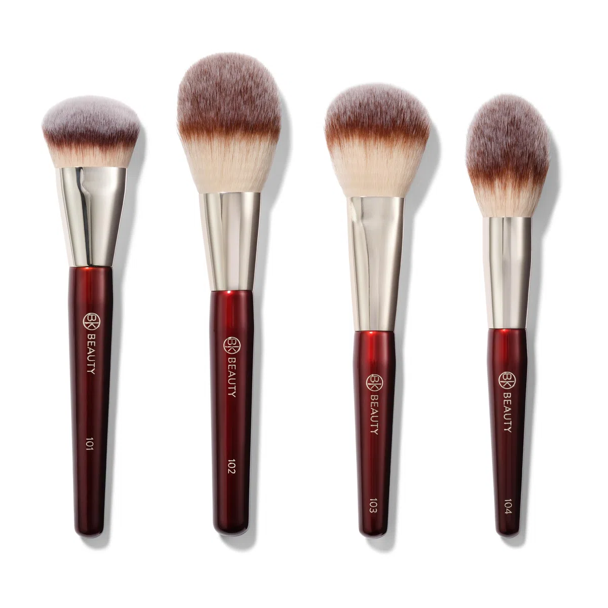 BK BEAUTY Essentials Gesichtspinsel-Set (4PC), 100% tierversuchsfrei, vegan, weichstes Make-up-Pinsel-Set mit 4 Gesichtspinseln