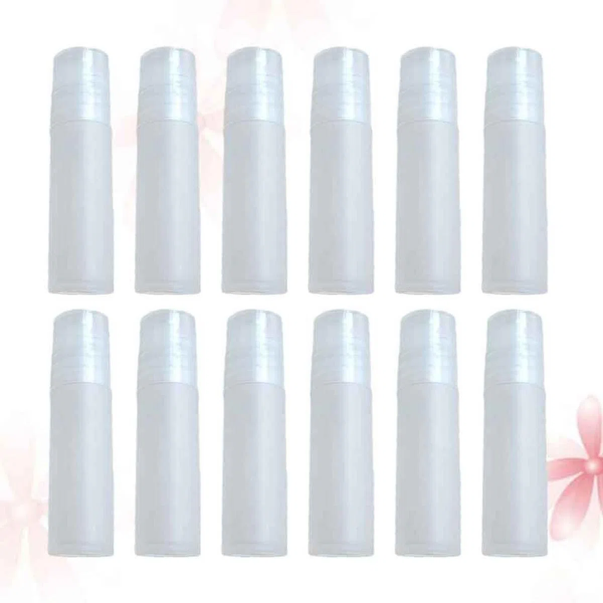 Weiße Pp Rollflaschen Tragbare Kleine Fläschchen 100 Stück 5ml für Präzise Anwendung Nachfüllbare Ballflaschen zum Reisen für Parfüm und Andere Flüssigkeiten