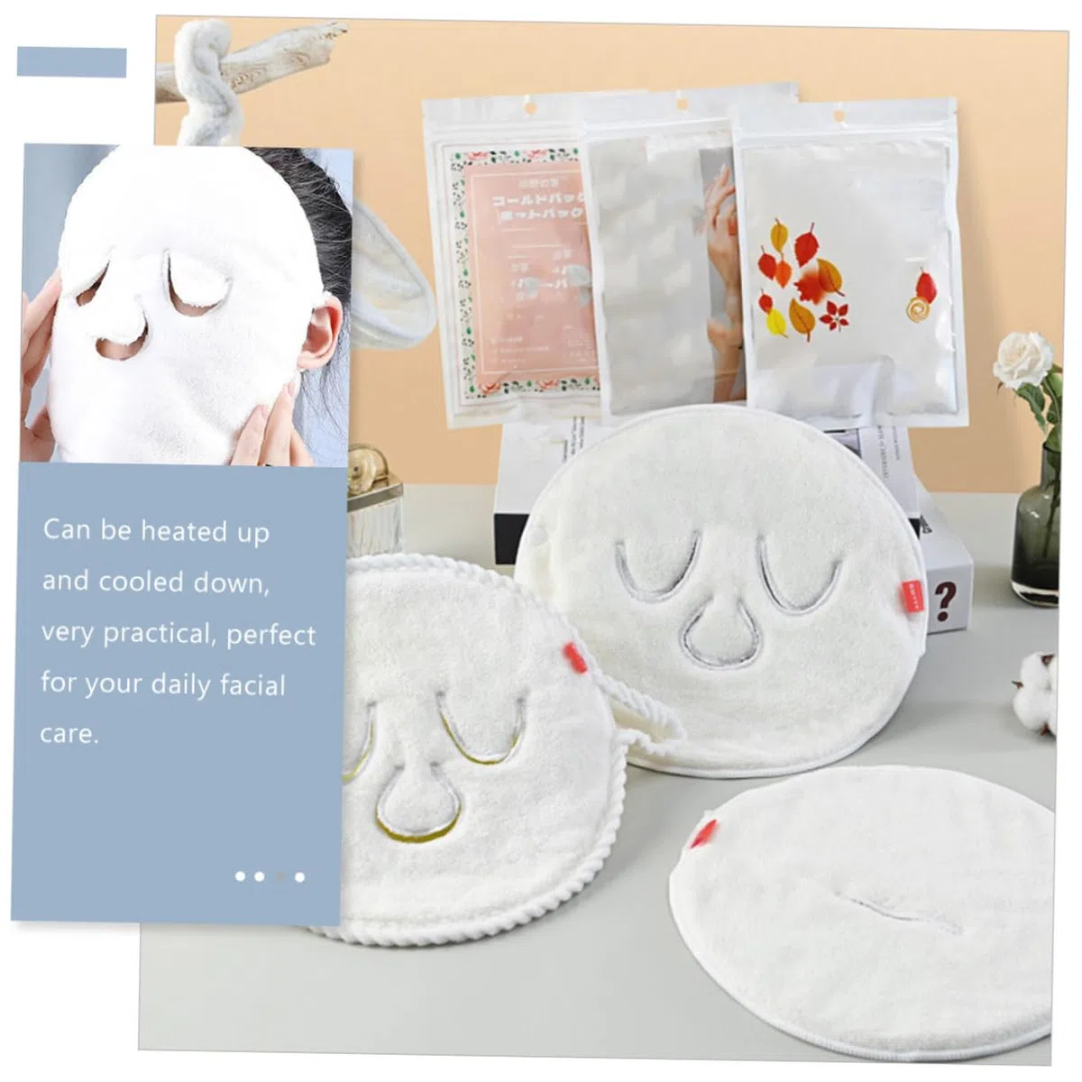 Beavorty 10stücke Hot Cold Compress Gesichtsmaske Tuch Wiederverwendbare Beauty Handtücher Für Für Tägliche Hautpflege