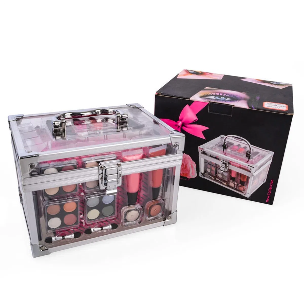 Professionelles Make-up-Set Tragbare Kosmetik Tasche | Kosmetik-Etui Mit Spiegel Für Bühne Hochzeit Und Täglichen Gebrauch