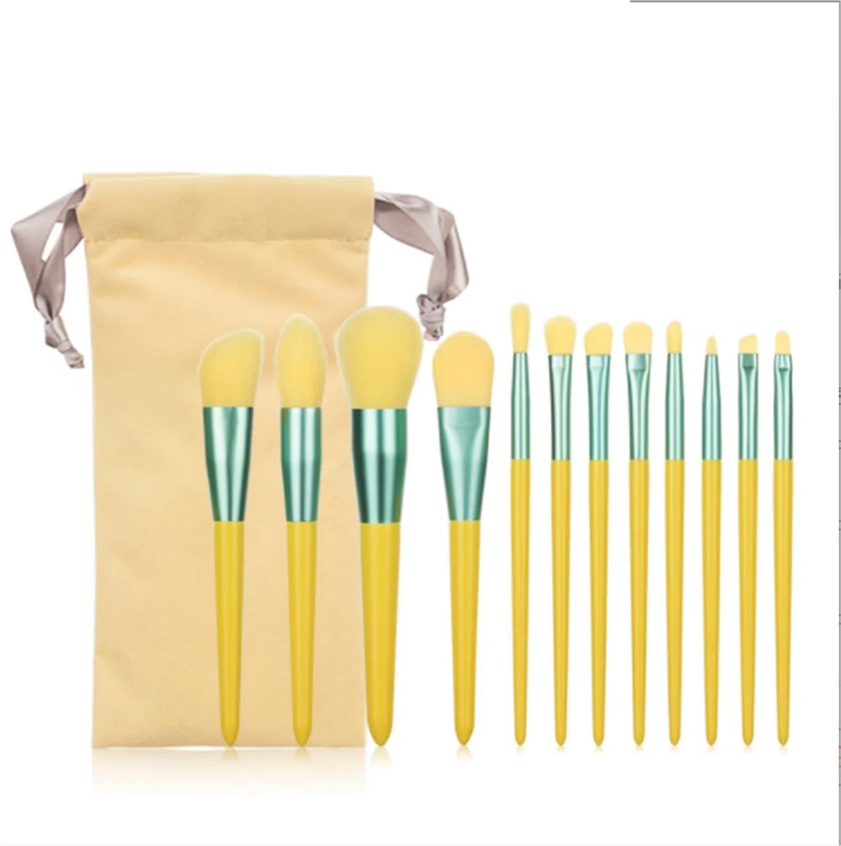 Pinsel Werkzeuge Make-up Pinsel Set 12 Stück For Kontur Rouge Concealer Lidschatten Gesichtsbemalung(Yellow-Brush Pack)