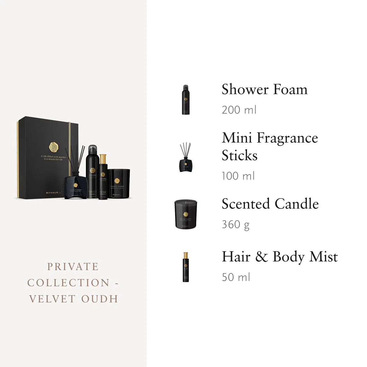 RITUALS Geschenkset Velvet Oudh Large – Luxuriöse Produkte für Bad, Körper und Raumduft