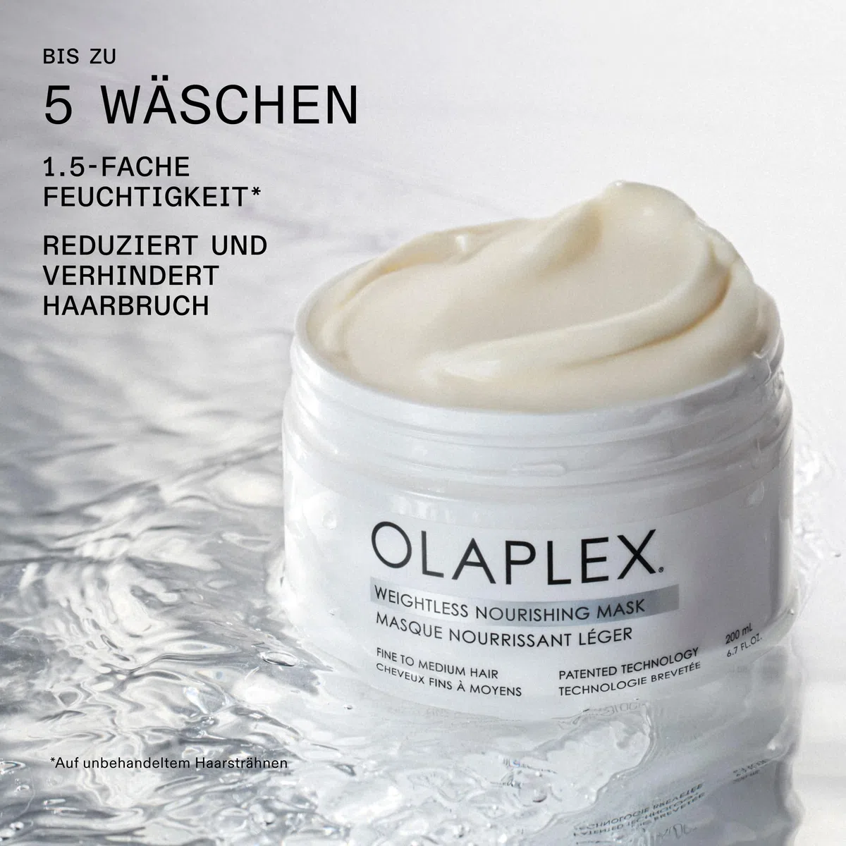 Olaplex Weightless Nourishing Mask: Kutikula-versiegelnde Maske | Spendet Feuchtigkeit & Verleiht Volumen | Für Feines Bis Mittelstarkes Haar, 200 mL