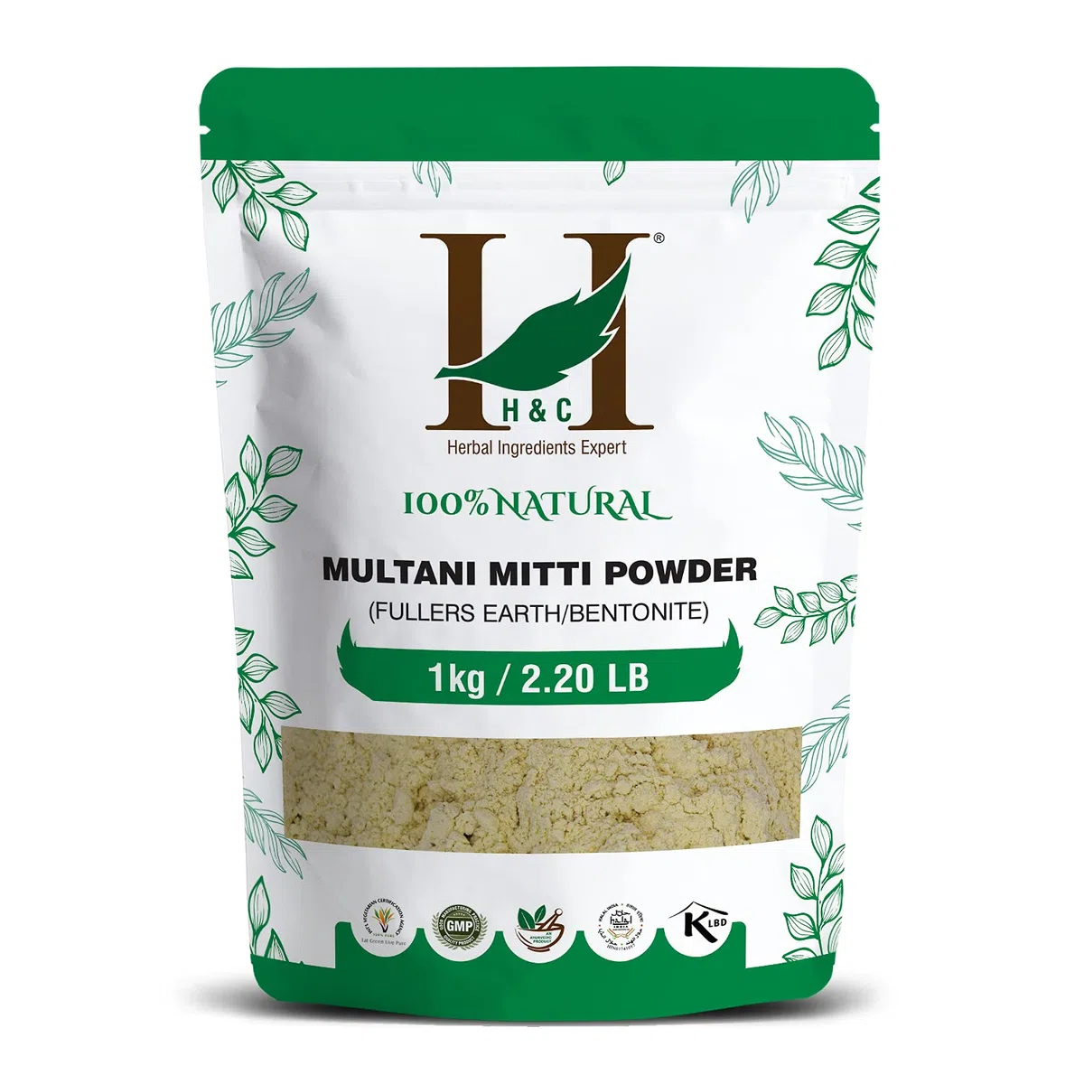 H&C Pure Fuller's Earth Clay (Multani Mitti) / Bentonit Clay (1 kg)