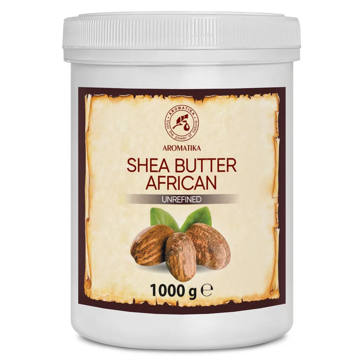 Shea Butter 1000g - Kaltgepresst & Unraffiniert - African Sheabutter - Rein & Natürlich Karité Body Butter - Körperbutter - Intensive Pflege für Gesicht - Körper - Haare - Körperpflege