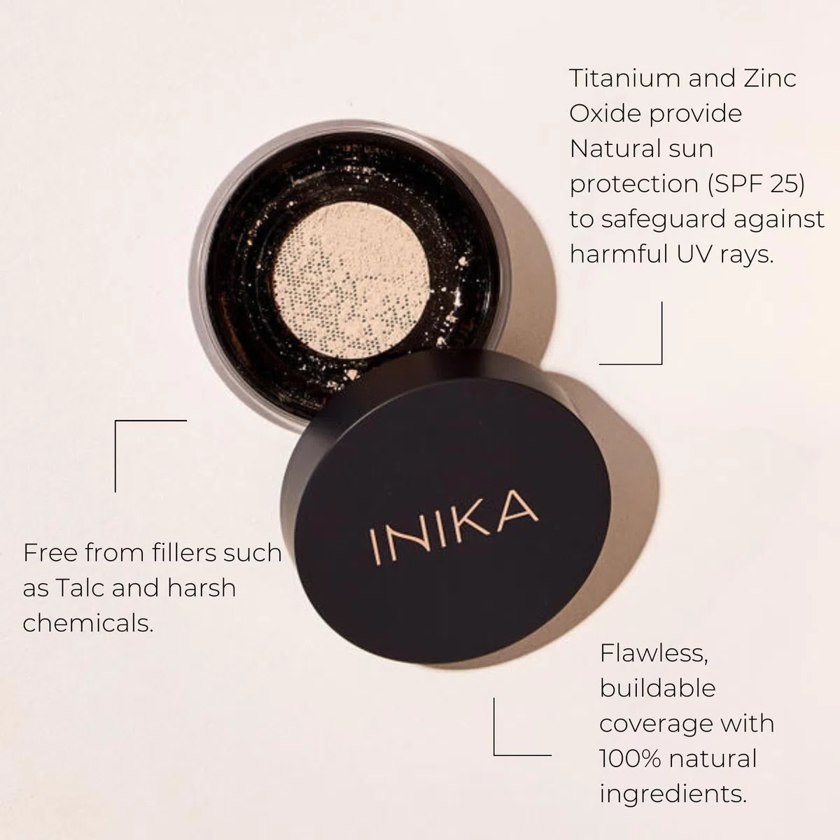 INIKA Loose Mineral Foundation SPF 25 – Freedom 8g