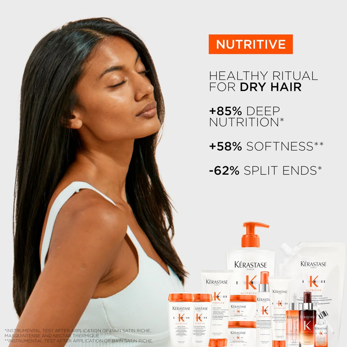Kérastase Nutritive Bain Satin Riche, Feuchtigkeitsspendendes Haarbad bei trockenem bis sehr trockenem Haar, Reichhaltige, revitalisierende Haarpflege, Nachfüllpackung, 500 ml