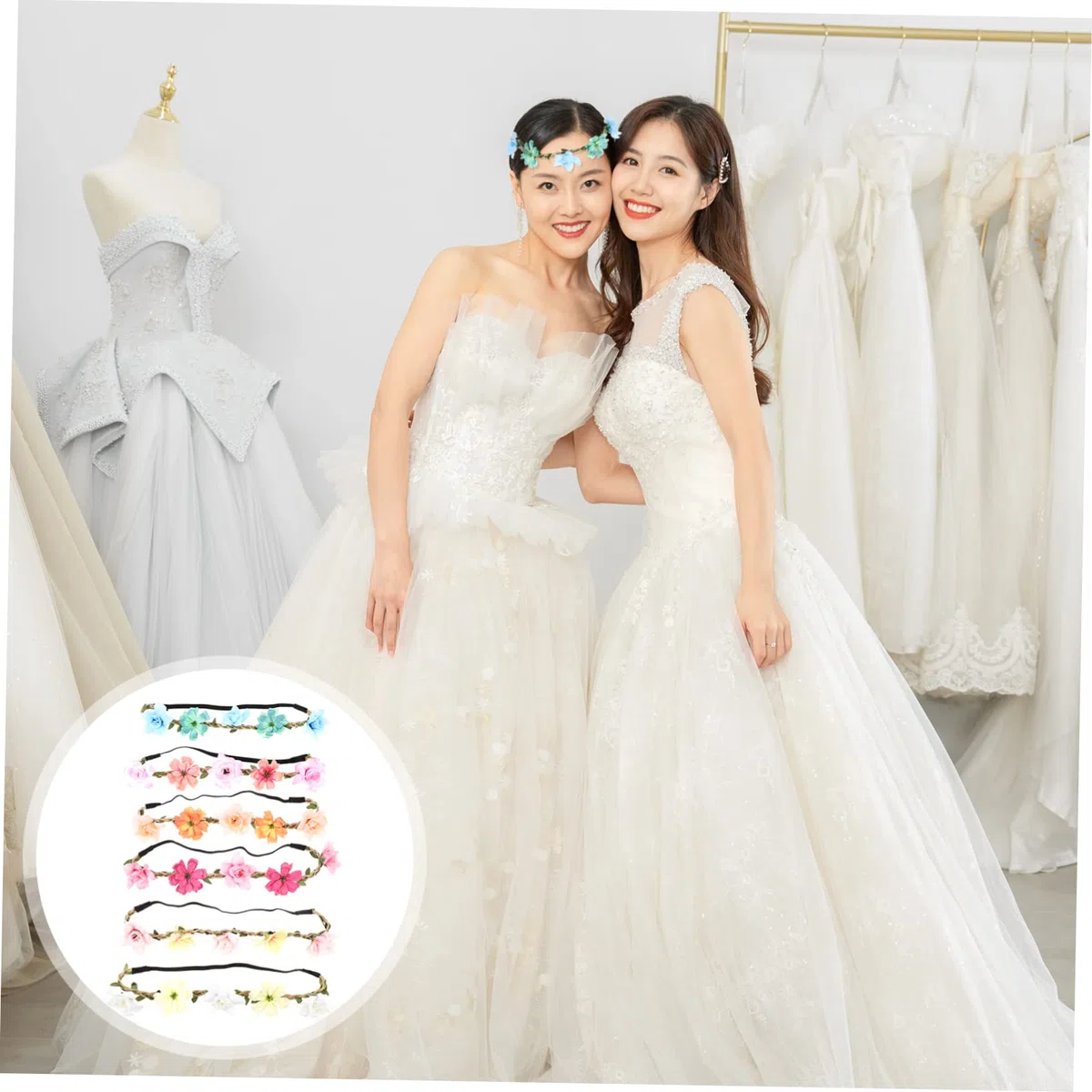 GALPADA 24stücke Teiliges Blumenkranz Haarband Für Hochzeiten Und Festivals Blumengirlande Und Charmante Haaraccessoires Für Braut Und Gäste