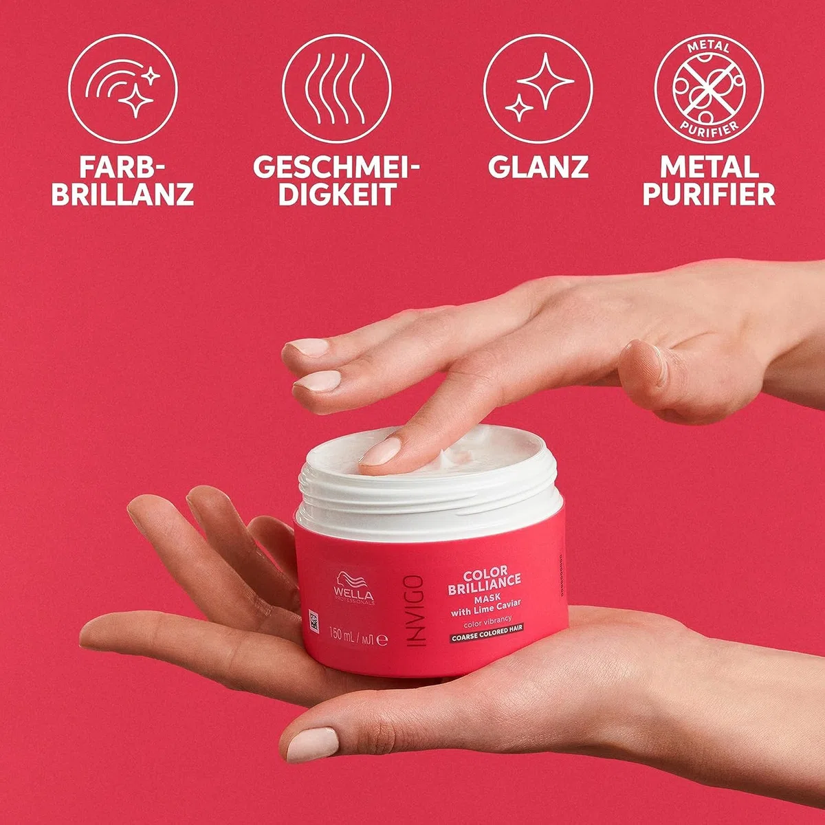 2er Wella Professionals Invigo Color Brilliance Vibrant Color Mask Coarse, 500ml