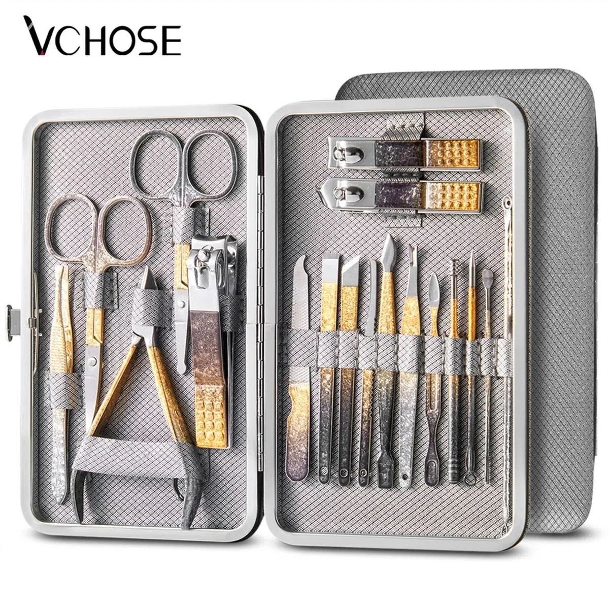 Nagelknipser, 8/12/18-teiliges Maniküre-Set, professionelles Pediküre-Set, Herren-Accessoires, Körperpflege-Set(12pcs)