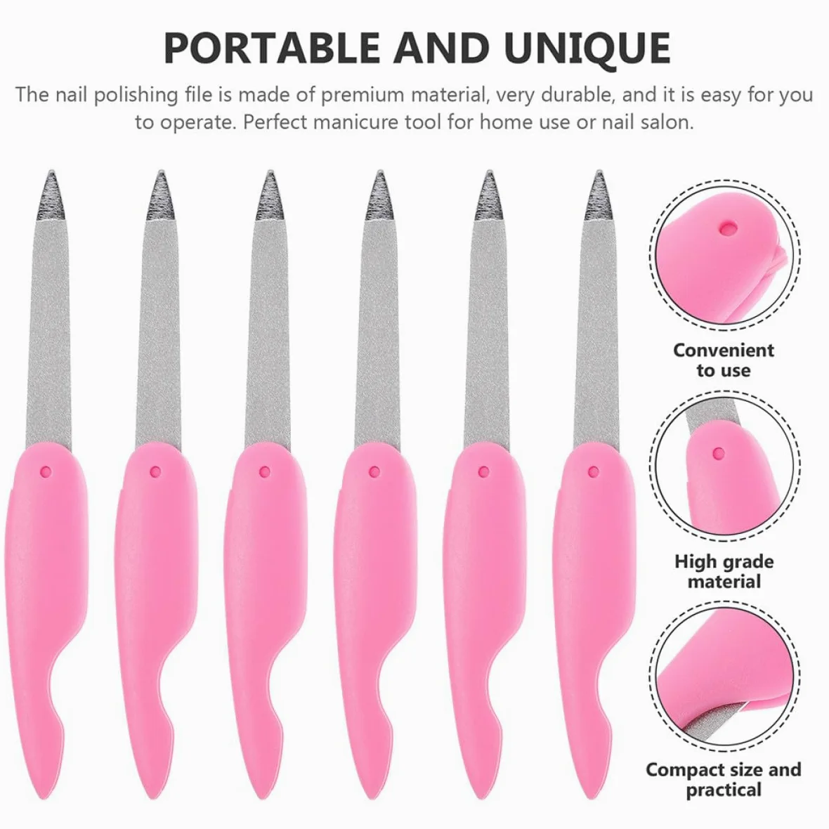8 Stück Nagelfeilen aus Metall und Abs Tragbare Doppelseitige Nagelfeilen mit Feiner Struktur für Maniküre und Nagelpflege im Nagelstudio oder Zuhause