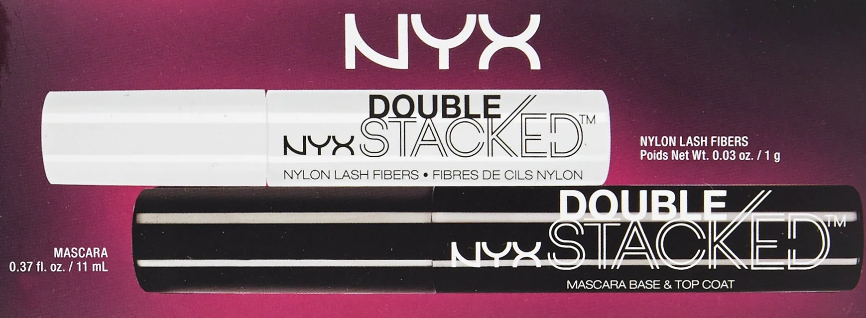 nyx Double stacked reksysteem mascara/By brillance glitter