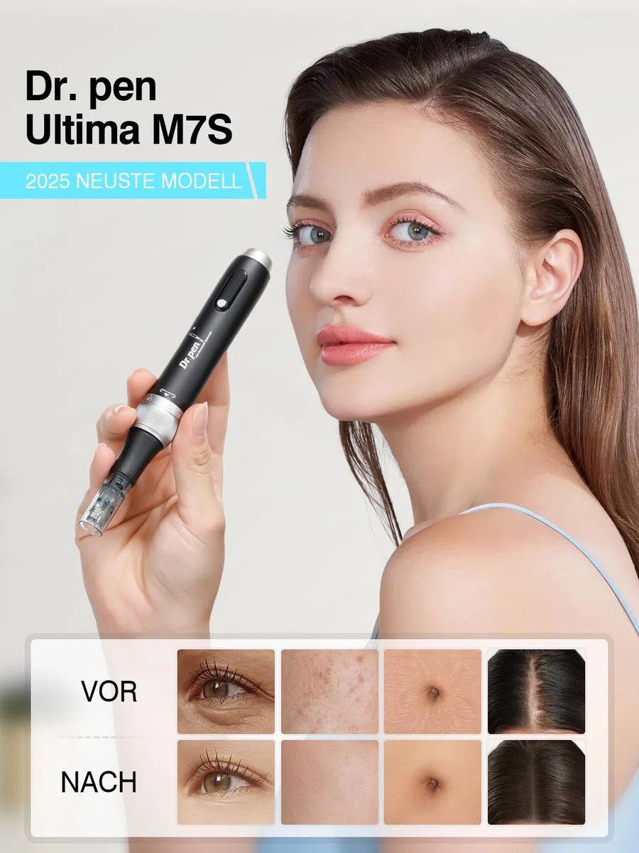 Dr. pen Ultima M7S Microneedling Pen Drahtlose Anti-Falten mit 27 Ersatzkartuschen 9 Typen Cartridges