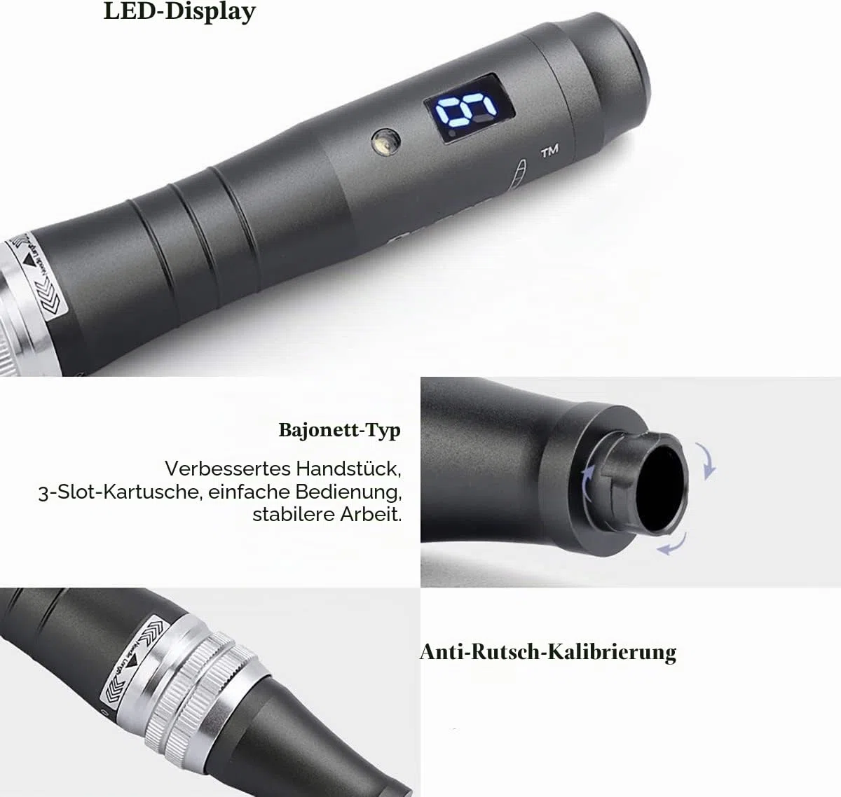 Dr.Pen Ultima M8 Microneedling Pen - Drahtloses Mikro-Needling pen elektrisch Derma Pen für Gesicht, Körper and Hautpflege, Microneedling Stift - mit 5 Stück 16-Pin-Kartuschen