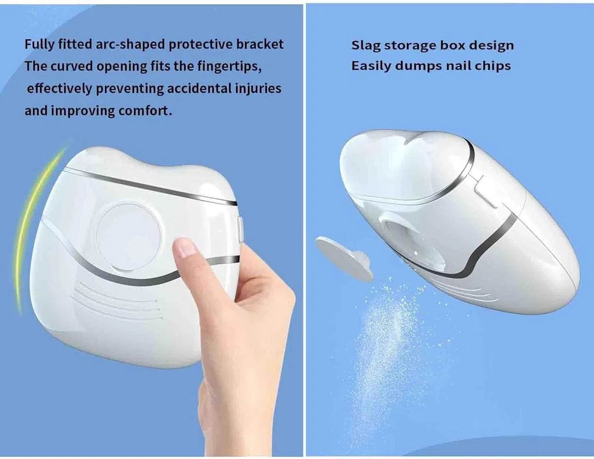 Elektrischer Nagelknipser, Nagelknipser Set für Baby Fingernagel für ältere Menschen Vollautomatischer Trimmer Elektrisch Tragbar