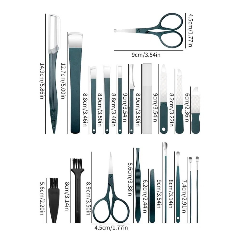Nagelknipser-Set, professionelles Nagelknipser-Set, Edelstahl, Pediküre, Maniküre-Set, verschleißfeste Nägel, Kunstschere, Nagelpflege-Werkzeuge für Füße, Nagelschneider und Zehennagelknipser (schwarz