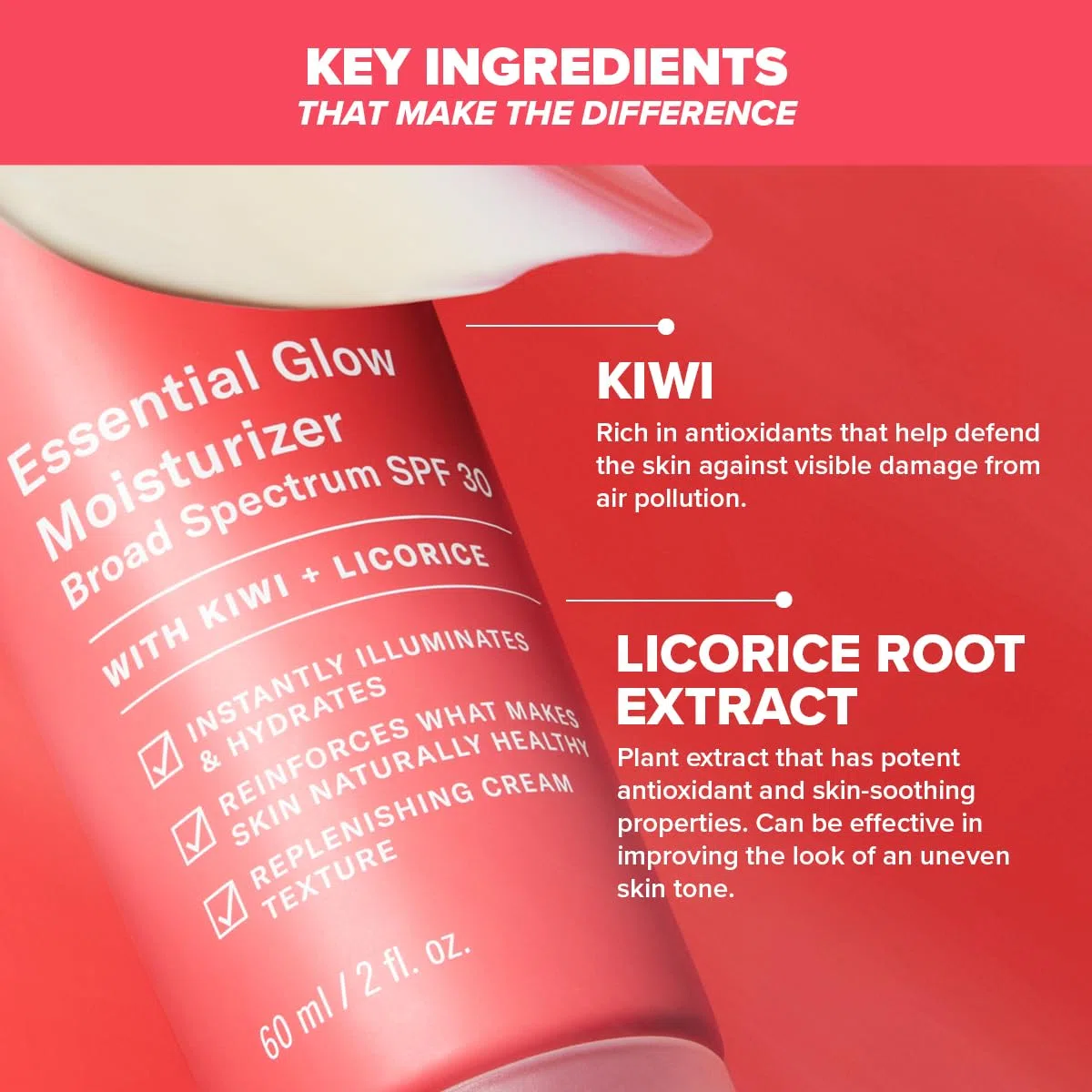 Paula's Choice Glow Tagescreme LSF 30, Leichte Textur, 60 ml | Anti-Aging - Sonnencreme Gesicht - Anti Falten - Spendet Feuchtigkeit & Schützt - mit Antioxidantien & Arganöl