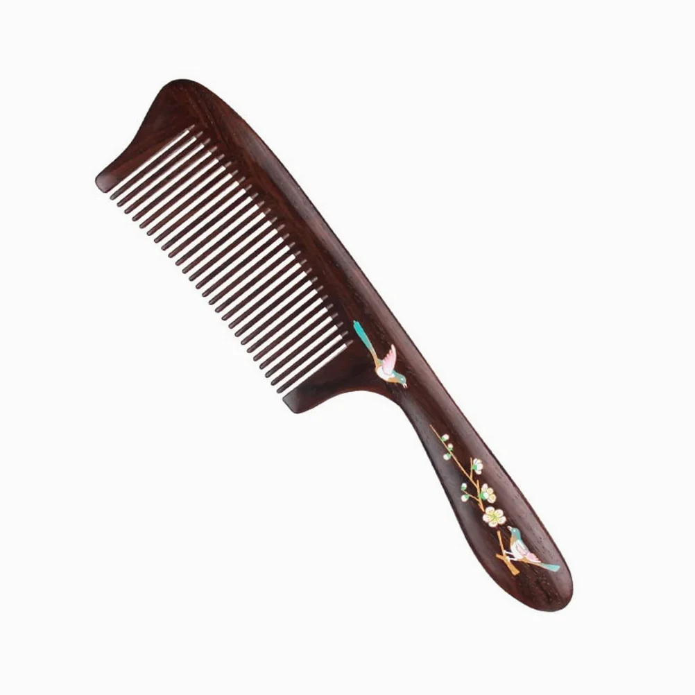 Haarkämme, handgefertigt, bemalter Haarkamm aus Ebenholz, Kamm für Männer und Frauen, geeignet für zu Hause, tragbar, tragbarer Kamm für Haarstyling, Haarbürste
