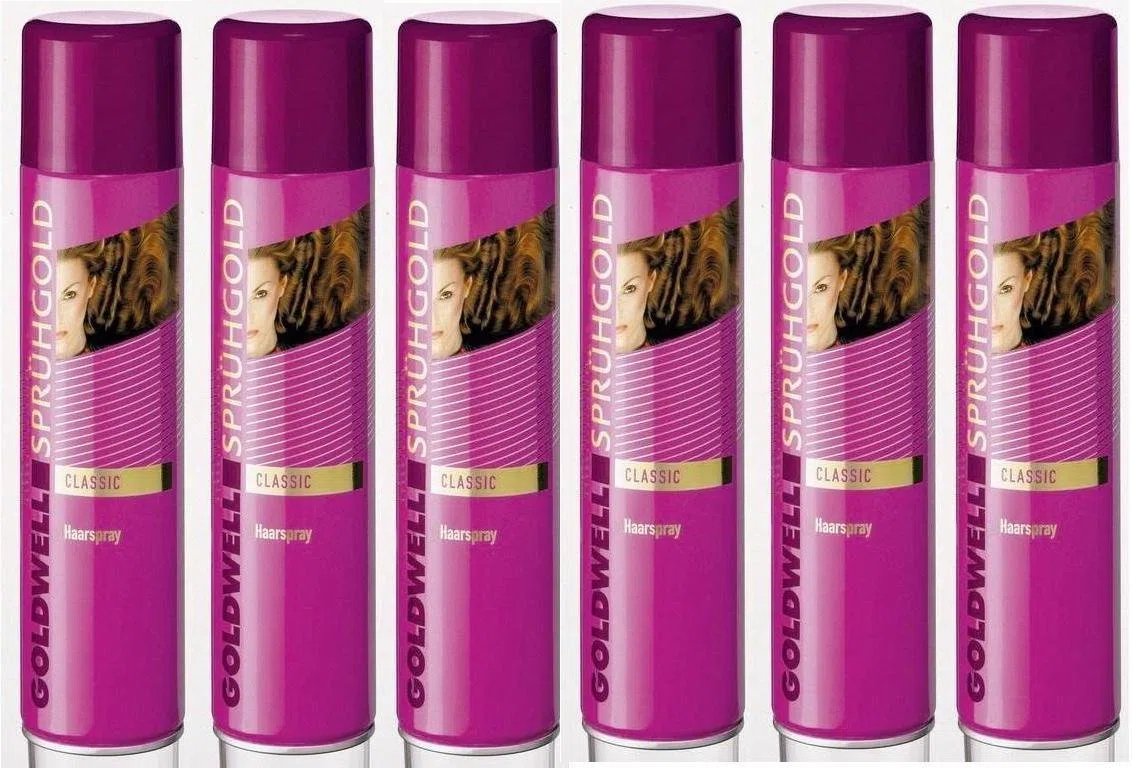 6er Set Goldwell Sprühgold Classic Haarspray 600 ml