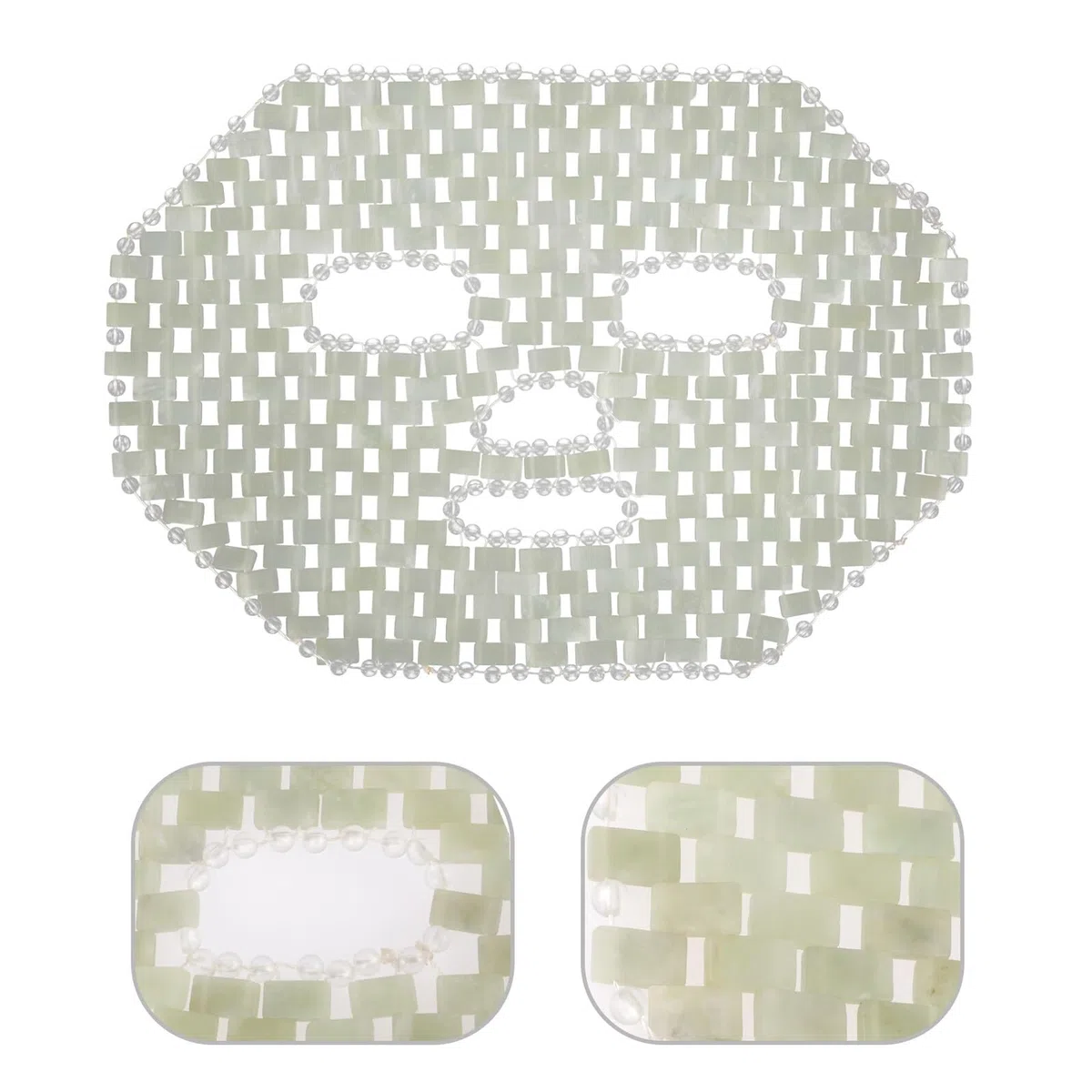 Jade Gesichtsmaske aus Jade für Massage und Hautpflege | Kühlende Anwendung, Beruhigend und Komfortabel, für Zuhause und Unterwegs, als Geschenk für Freunde