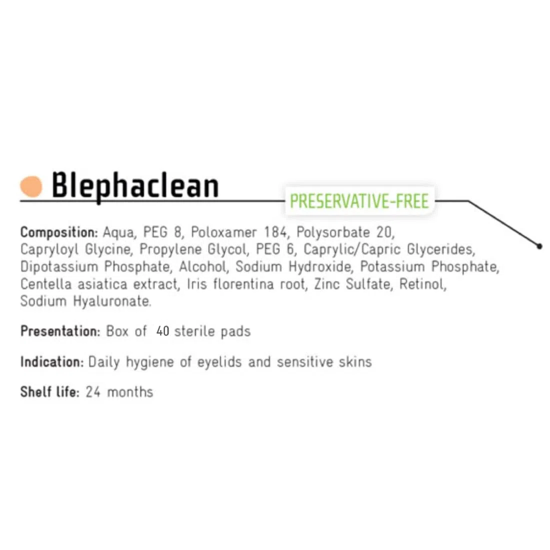 40 Blephaclean Sterile Eyelid Wipes For Blepharitis Freepost by Blephaclean