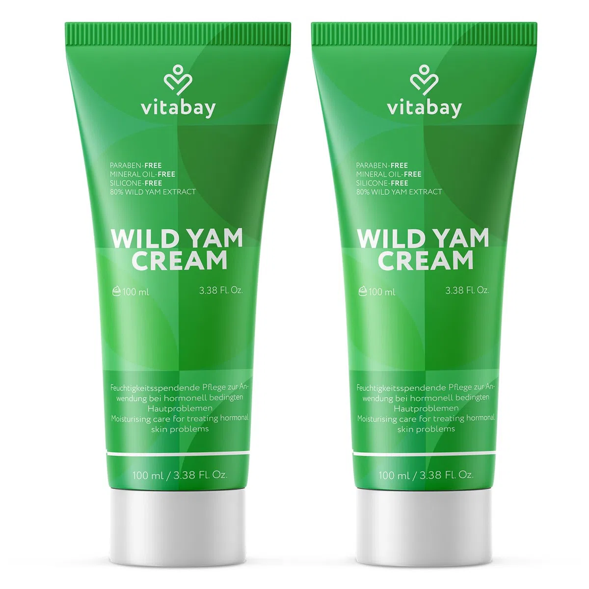 Vitabay Wild Yams Creme 200 ml – Wild Yam Gesichts- & Körpercreme | mit 80% Wild-Yam-Extrakt – 64% Diosgenin – zieht schnell ein – 100% nano-frei – ohne synthetische Hormone