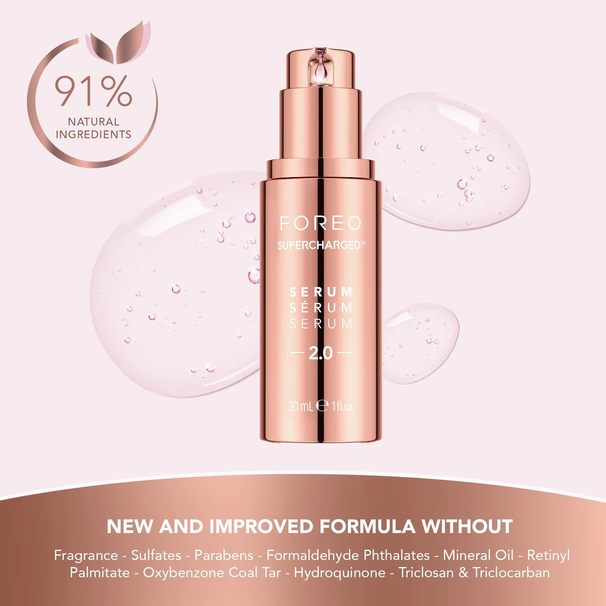 FOREO BEAR Forever Firm im Set - BEAR Gesichtsmassagegerät mit Mikrostrom + 2 x Conductive Serum 30 ml - Anti Aging Gerät - Face Lifting - Fuchsia