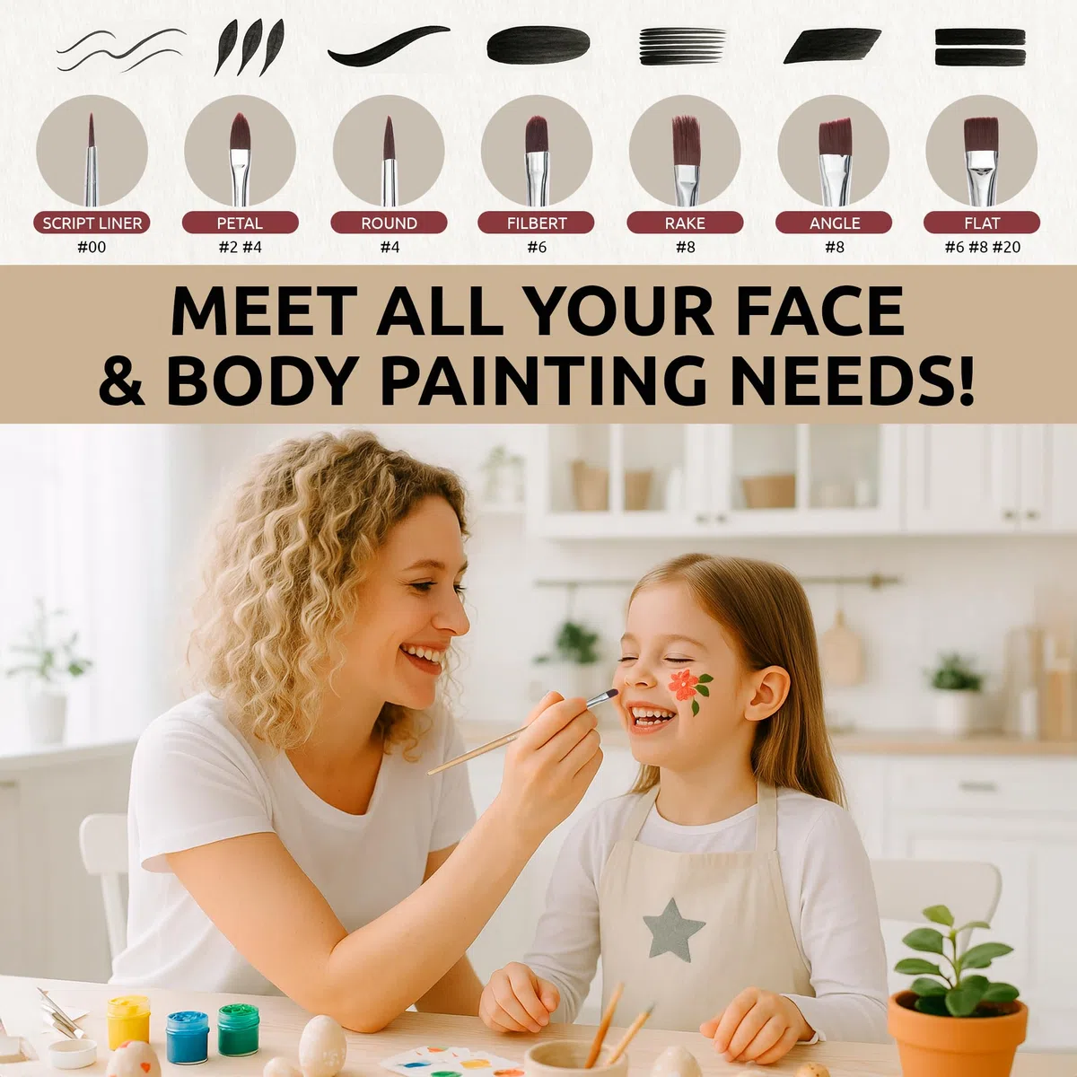 10-teiliges Pinsel-Set für Gesicht und Körper – Professionelle Make-up-Pinsel mit weichen synthetischen Borsten für die Haut, ergonomischer Holzgriff für Anfänger und Künstler, ideal für