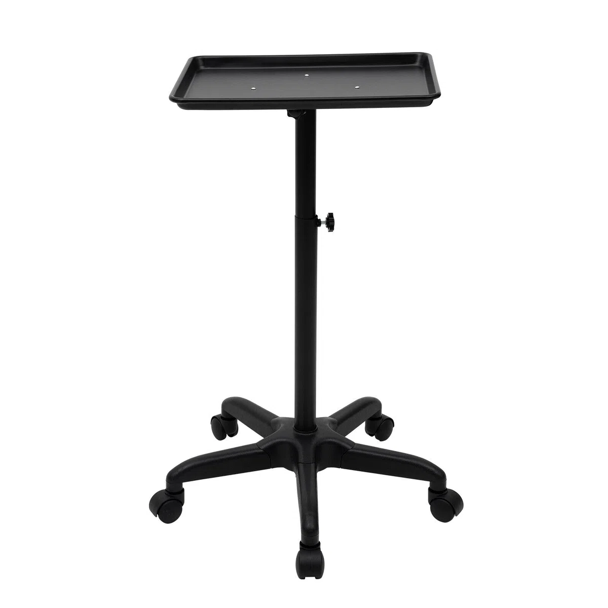 Salon Rollwagen Beauty Trolley Wagen Gerätewagen Friseur Salonwagen mit Ablagefläche und Stauraum,höhenverstellbarer Tattoo-Tablettwagen Rädern, Zubehör für Salon- Spa-Dienstleistungen, Schwarz