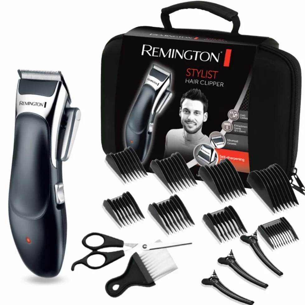 Remington Haarschneidemaschine Profi HC363C Keramik Klingen 0,5-25mm Haarschneider Set Lithium Akku