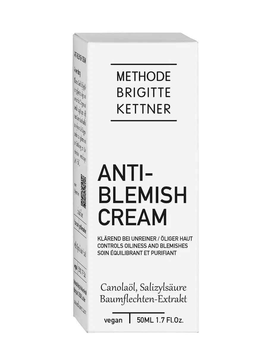 anti-blemish cream 1 x 50ml - reparierende Gesichtspflege für die ölige, großporige und unreine Haut mit Salicylsäure, Baumflechtenextrakt und Vitamin E
