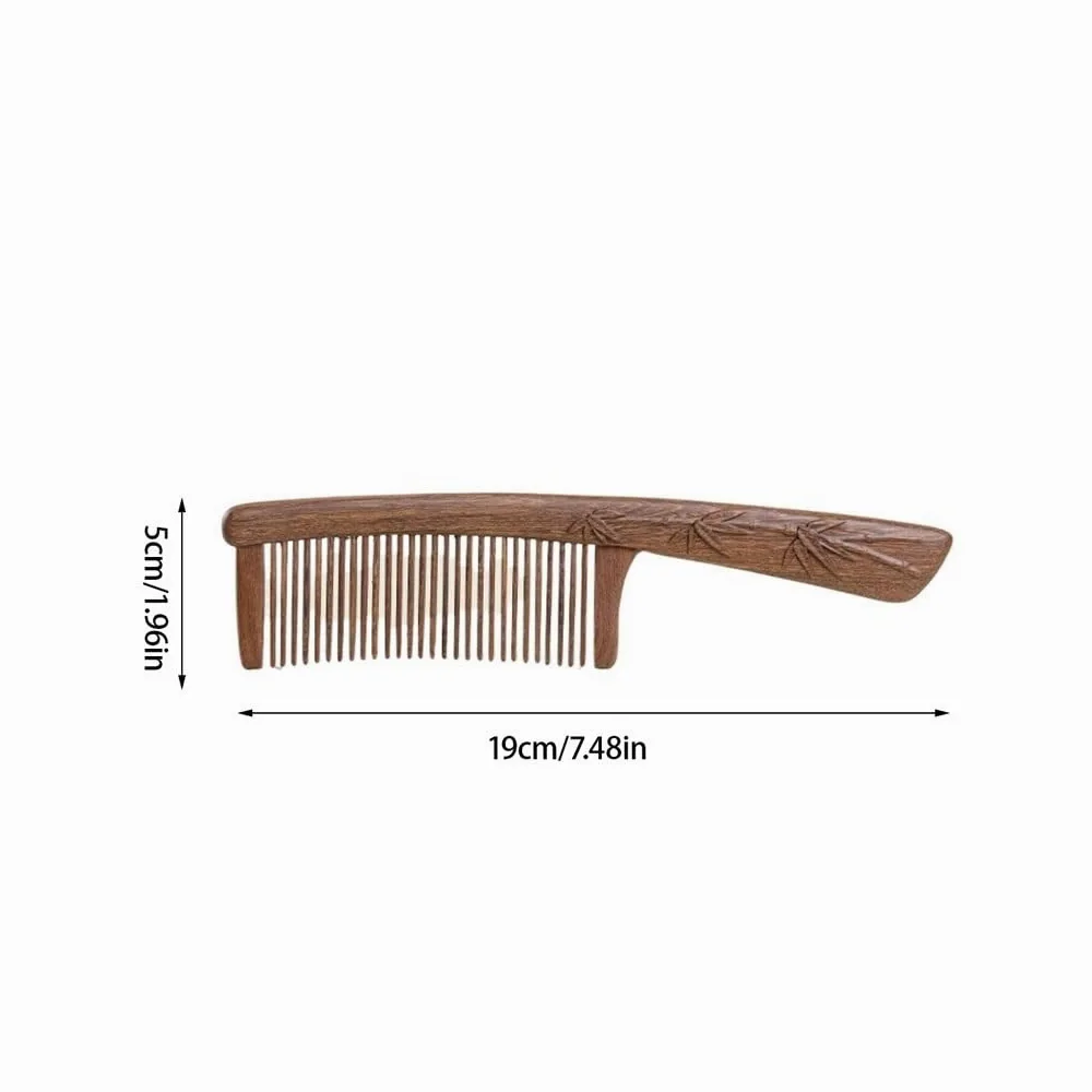 Kamm Kamm aus massivem Holz mit langem Griff, rechteckiger Damenkamm, Badezimmer-Duschkamm, Haarpflege- und Styling-Werkzeuge Kämme