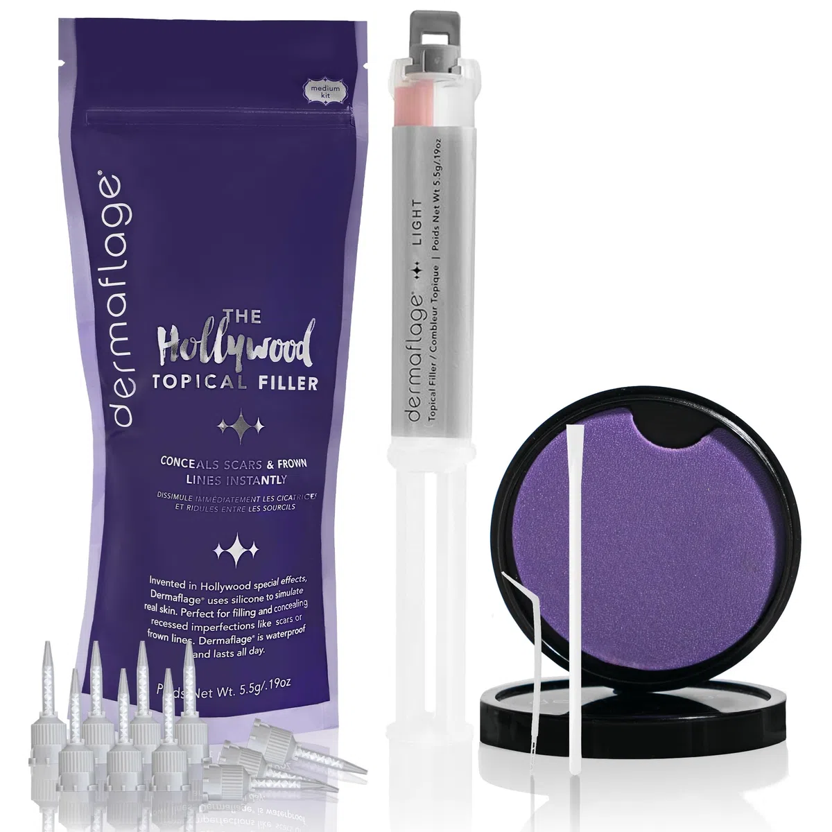 Dermaflage Narben Make-up Concealer, Aknennarben Filler, Narben Abdeckung, 1 Monatsvorrat