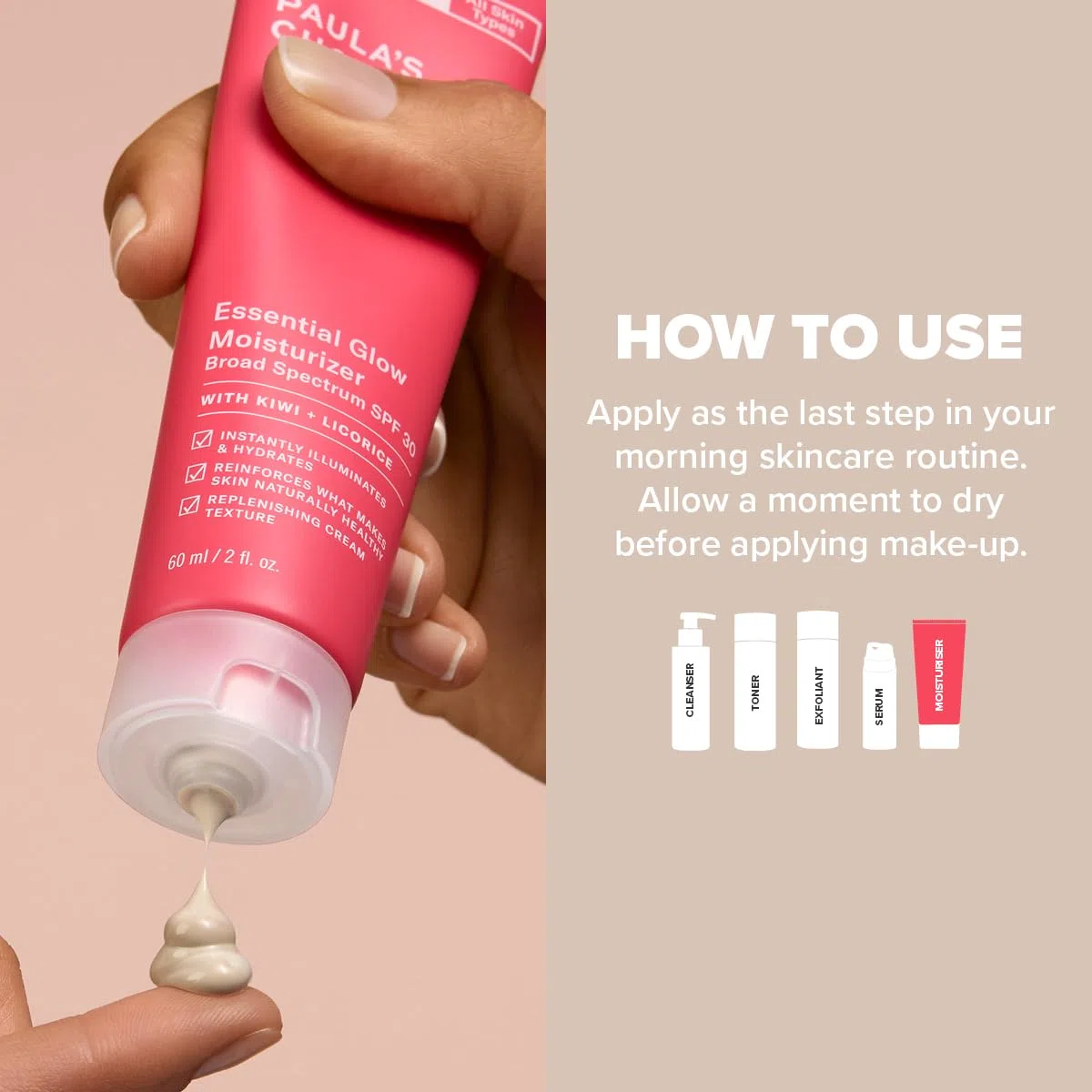 Paula's Choice Glow Tagescreme LSF 30, Leichte Textur, 60 ml | Anti-Aging - Sonnencreme Gesicht - Anti Falten - Spendet Feuchtigkeit & Schützt - mit Antioxidantien & Arganöl