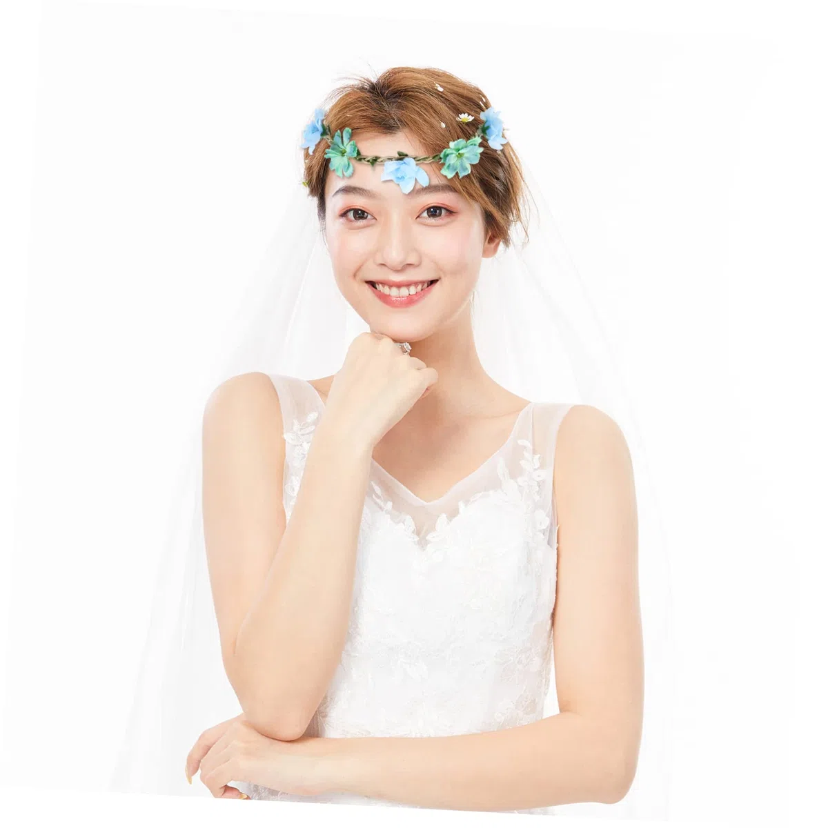18stücke Teiliges Braut Blumenkranz Haarschmuck Für Hochzeiten Fotografie Und Festivals Elastisches Leichtes Design Mit Lebensechten Farben Und Hautfreundlichen Materialien