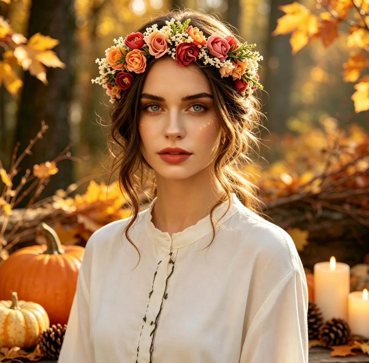 Boho Blumenkrone Blumenkranz Haarband Haarband mit Schleife Hochzeit Festival Party
