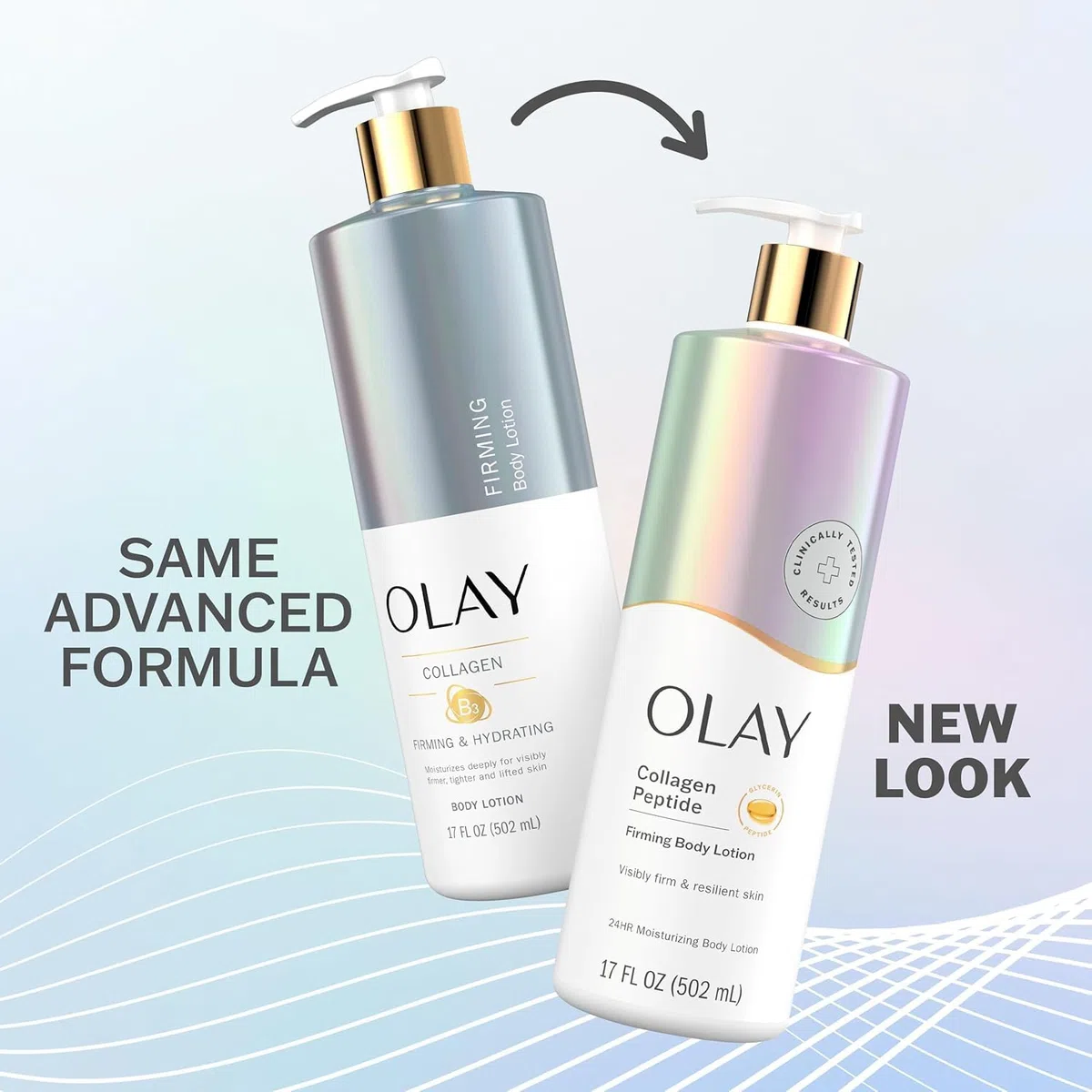 Olay Firming & Hydrating Body Lotion with Collagen, 17 fl oz Pump (Pack of 4)