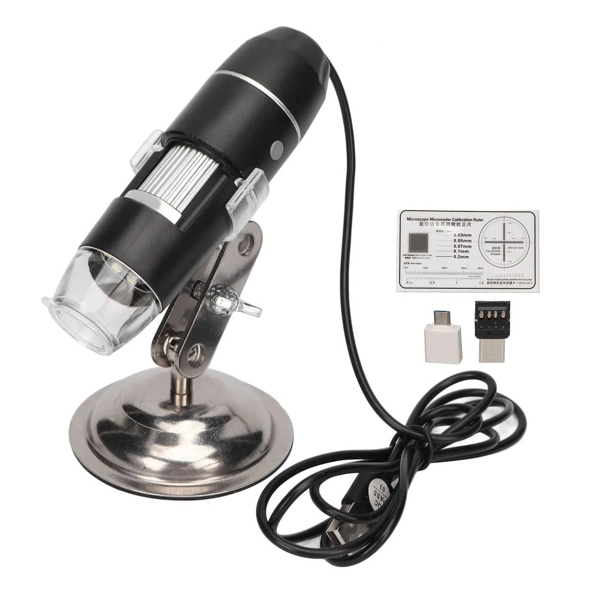 500X Haut-Kopfhaut-Detektor, Haarfollikel-Analysator mit LED-Licht, Haut-Haar-Kopfhaut-Detektor Haarfollikel-Gesichtshaut-Mikroskop-Tester