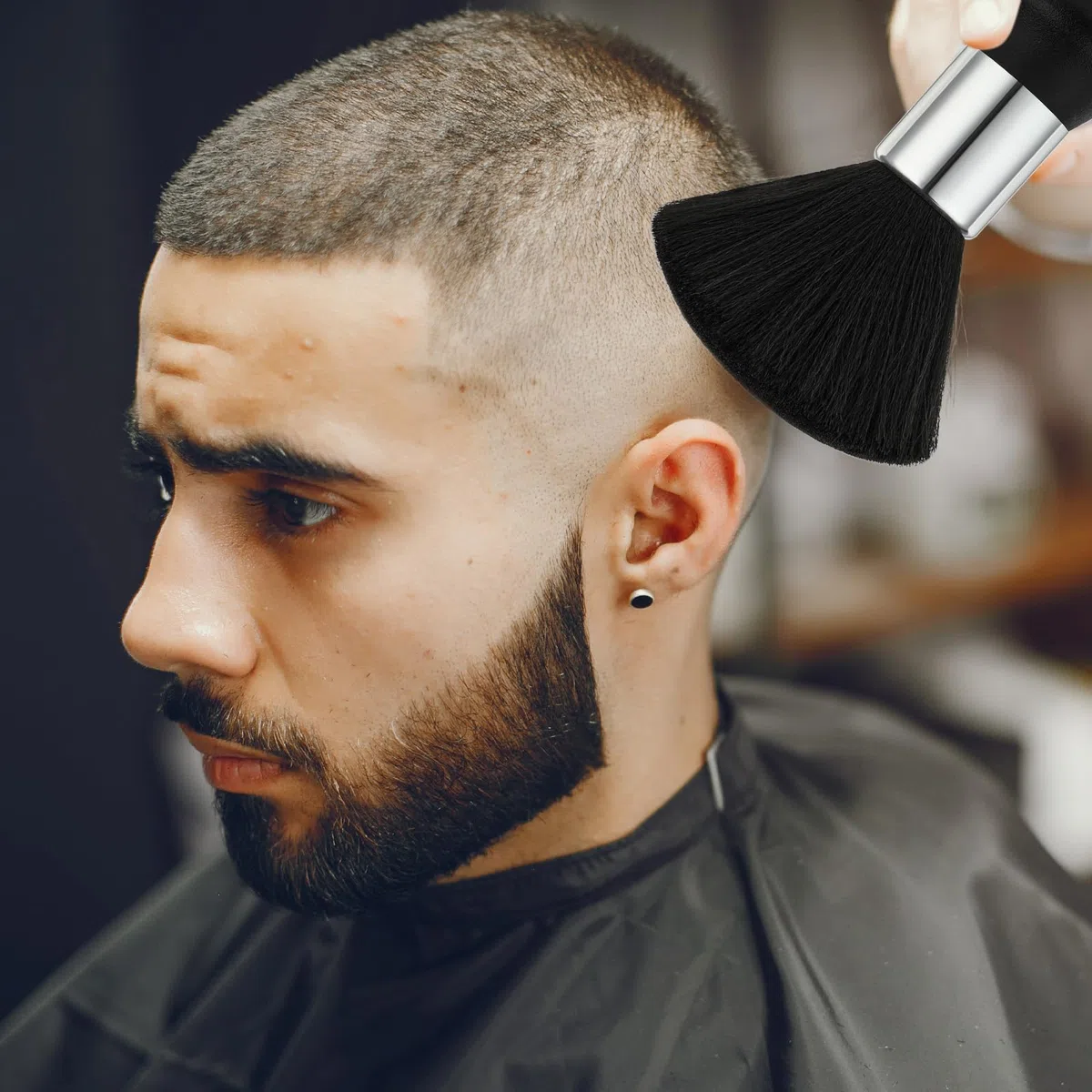 Friseur Bürste Nackenpinsel Friseur Salon Friseurbürste Friseurzubehör Nackenpinsel Mit Griff Barber Neck Duster Brush Professionelle Barber Brush Für Friseursalon Abbürsten Haaren