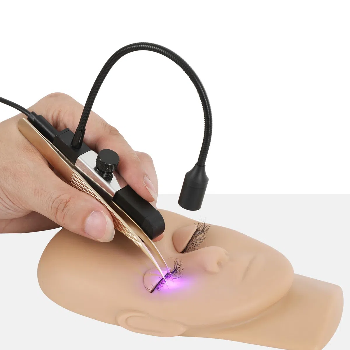 Professionelle UV-Lampe für Wimpernverlängerung, Pinzette, Wimpernlicht, Schönheitssalon-Ausrüstung (Fußpedal-Stil)